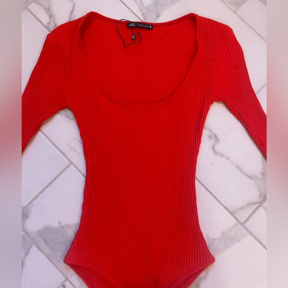 Red-Orange Bodysuit